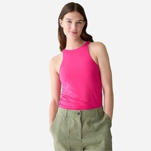 J. Crew Hot Pink Ribbed Tank Top